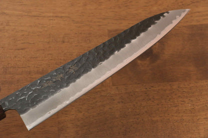 Sakai Takayuki Blue Super Hammered Black Finished Gyuto Japanese Knife 210mm - Japanny - Best Japanese Knife