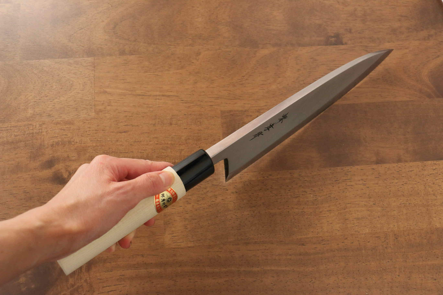 Sakai Takayuki Kasumitogi White Steel Deba Japanese Knife 225mm Magnolia Handle - Japanny - Best Japanese Knife