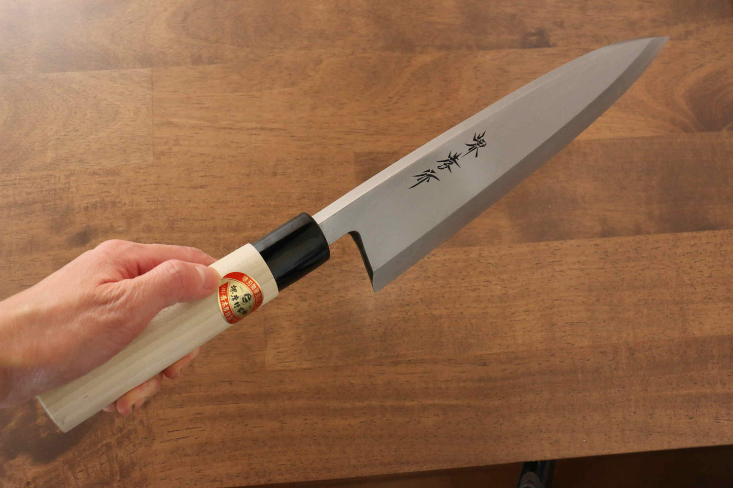 Sakai Takayuki Kasumitogi White Steel Deba Japanese Knife 240mm Magnolia Handle - Japanny - Best Japanese Knife