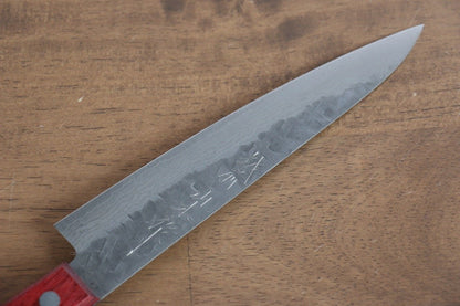 Marke Nao Yamamoto VG10 Handgeschmiedeter Damaststahl Traditionelle japanische Technologie Nashiji Kleines Mehrzweckmesser Kleines japanisches Messer 160 mm Griff aus rotem Sperrholz