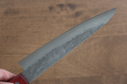 Marke Nao Yamamoto VG10 Handgeschmiedeter Damaststahl Traditionelle japanische Technologie Nashiji Kleines Mehrzweckmesser Kleines japanisches Messer 160 mm Griff aus rotem Sperrholz