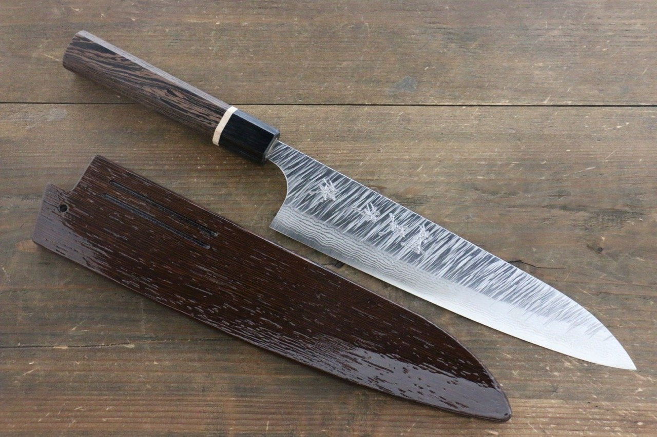 Yu Kurosaki Fujin VG10 Damascus Gyuto Japanese Chef Knife 210mm with Wenge Handle with saya - Japanny - Best Japanese Knife