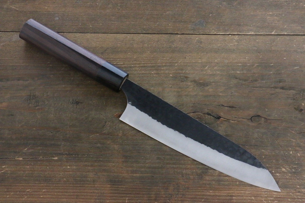 Katsushige Anryu 3 Layer Cladding Blue Super Core Hammerd Japanese Chef's Gyuto Knife 180mm - Japanny - Best Japanese Knife