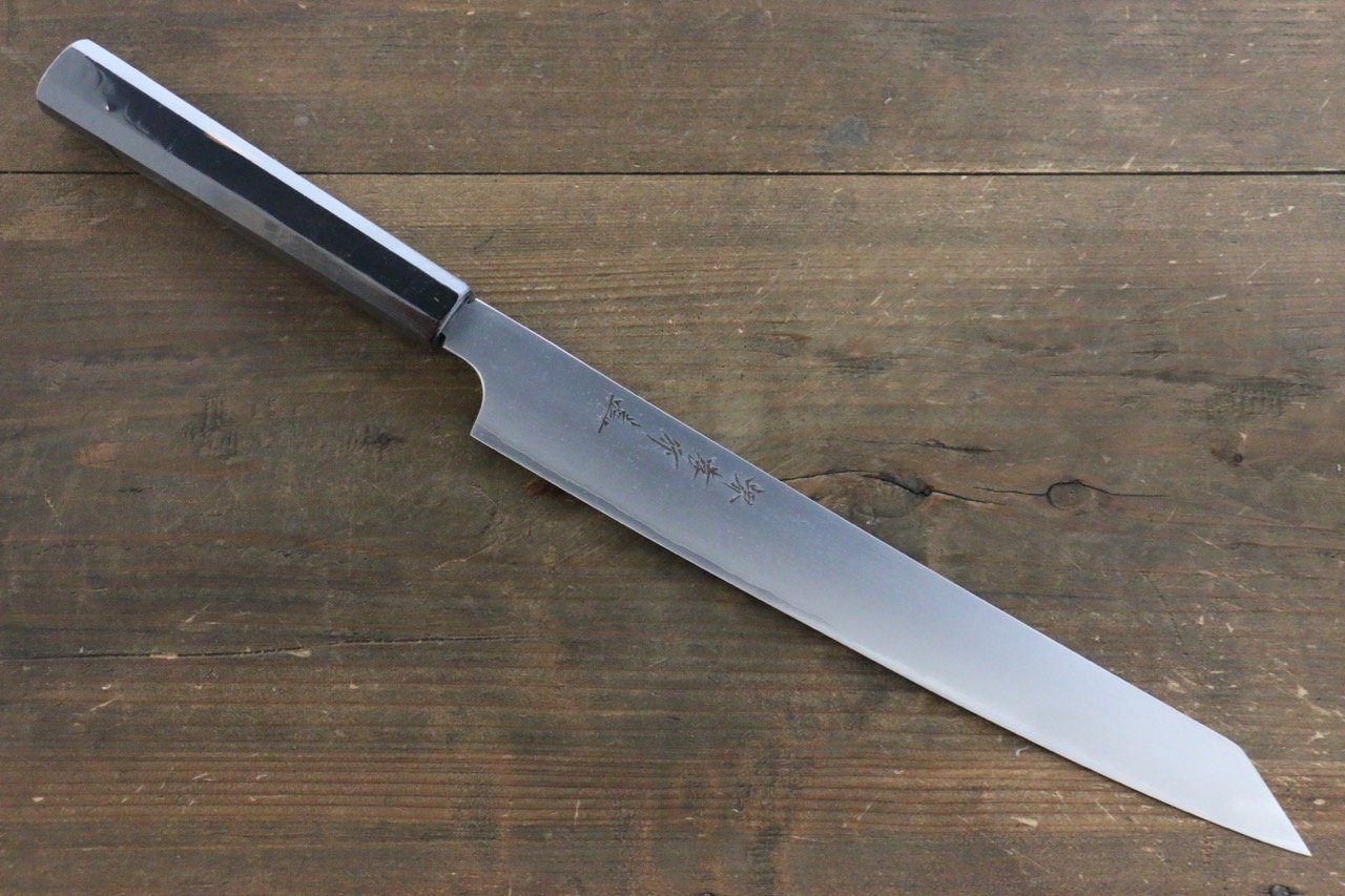 Sakai Takayuki Hien Silver Steel No.3 Japanese Chef's Kengata Yanagiba Knife - Japanny - Best Japanese Knife