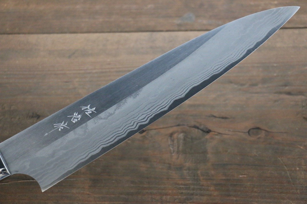 Saji Blue Super Steel Gyuto Japanese Chef Knife 240mm with Black Micarta handle - Japanny - Best Japanese Knife