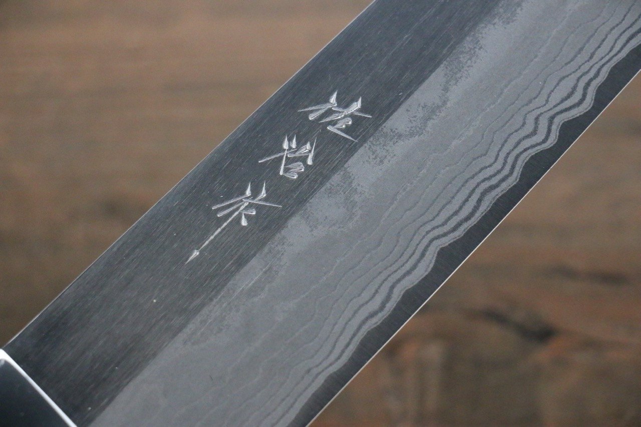 Saji Blue Super Steel Gyuto Japanese Chef Knife 240mm with Black Micarta handle - Japanny - Best Japanese Knife