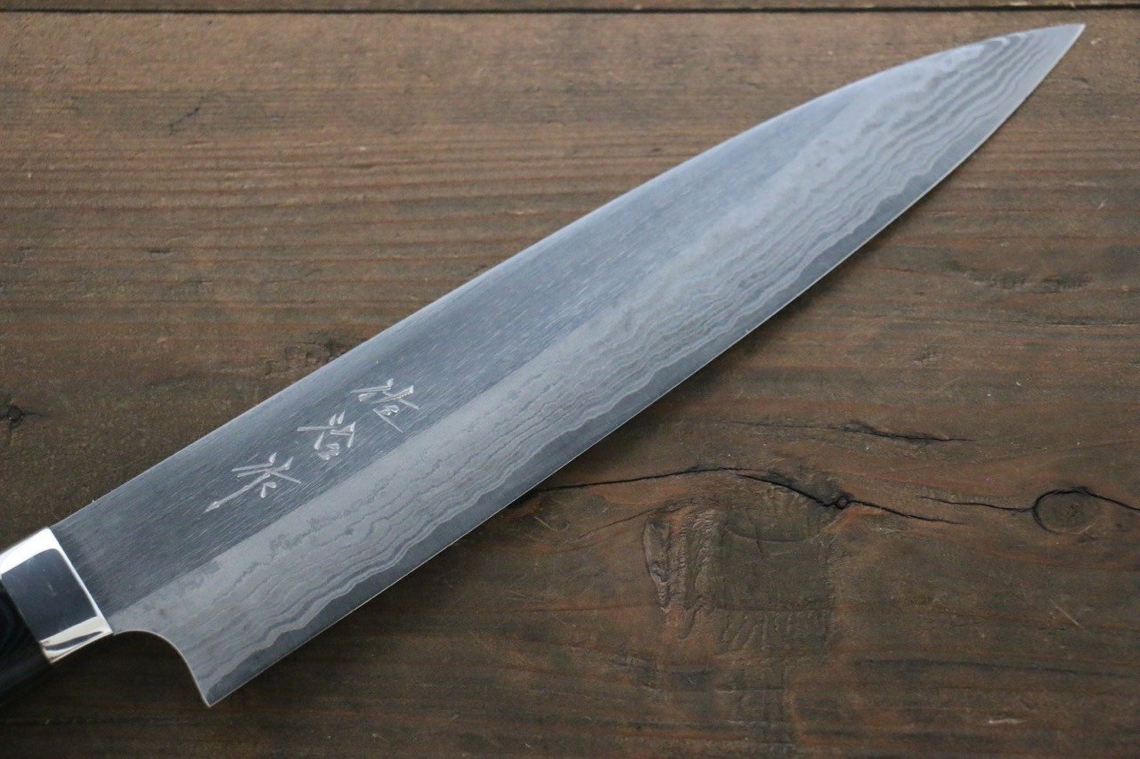 Saji Blue Super Steel Gyuto Japanese Chef Knife 210mm with Black Micarta Handle - Japanny - Best Japanese Knife