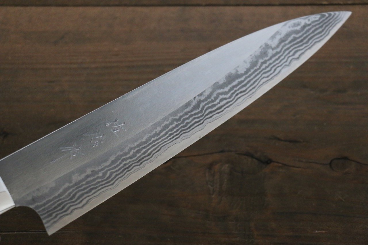 Saji Blue Super Steel Gyuto Japanese Chef Knife 210mm with Black Micarta Handle - Japanny - Best Japanese Knife