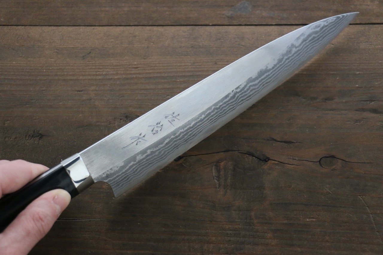 Saji Blue Super Steel Gyuto Japanese Chef Knife 210mm with Black Micarta Handle - Japanny - Best Japanese Knife