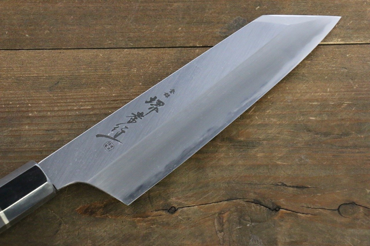 Sakai Takayuki Homura Blue Steel No.2  Kengata Santoku Japanese Chef Knife 195mm with saya - Japanny - Best Japanese Knife