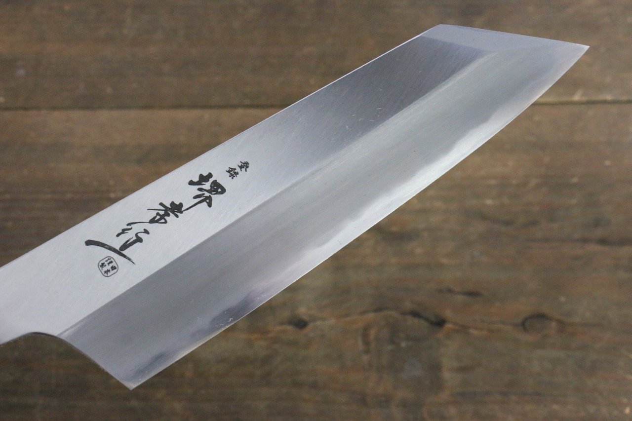 Sakai Takayuki Homura Blue Steel No.2  Kengata Santoku Japanese Chef Knife 195mm with saya - Japanny - Best Japanese Knife