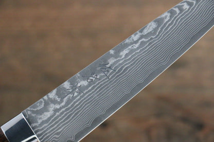 Takeshi Saji VG10 Black Damascus Petty-Utility Japanese Knife 135mm with Ironwood Handle - Japanny - Best Japanese Knife