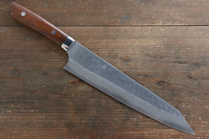 Takeshi Saji SRS13 Hammered(Maru) Kengata Gyuto Japanese Knife 240mm with Ironwood Handle - Japanny - Best Japanese Knife