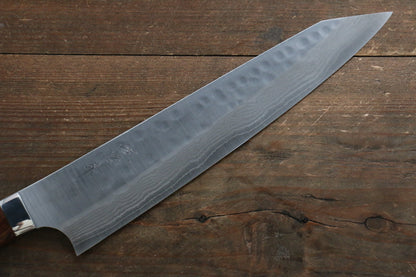 Takeshi Saji SRS13 Hammered(Maru) Kengata Gyuto Japanese Knife 240mm with Ironwood Handle - Japanny - Best Japanese Knife