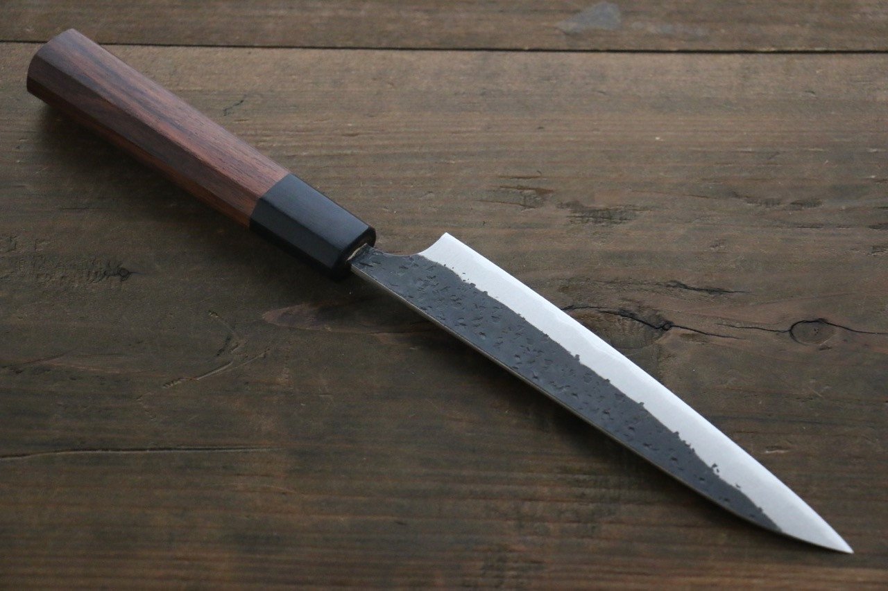 Yu Kurosaki Blue Super Clad Hammered Kurouchi Petty Japanese Chef Knife 150mm - Japanny - Best Japanese Knife