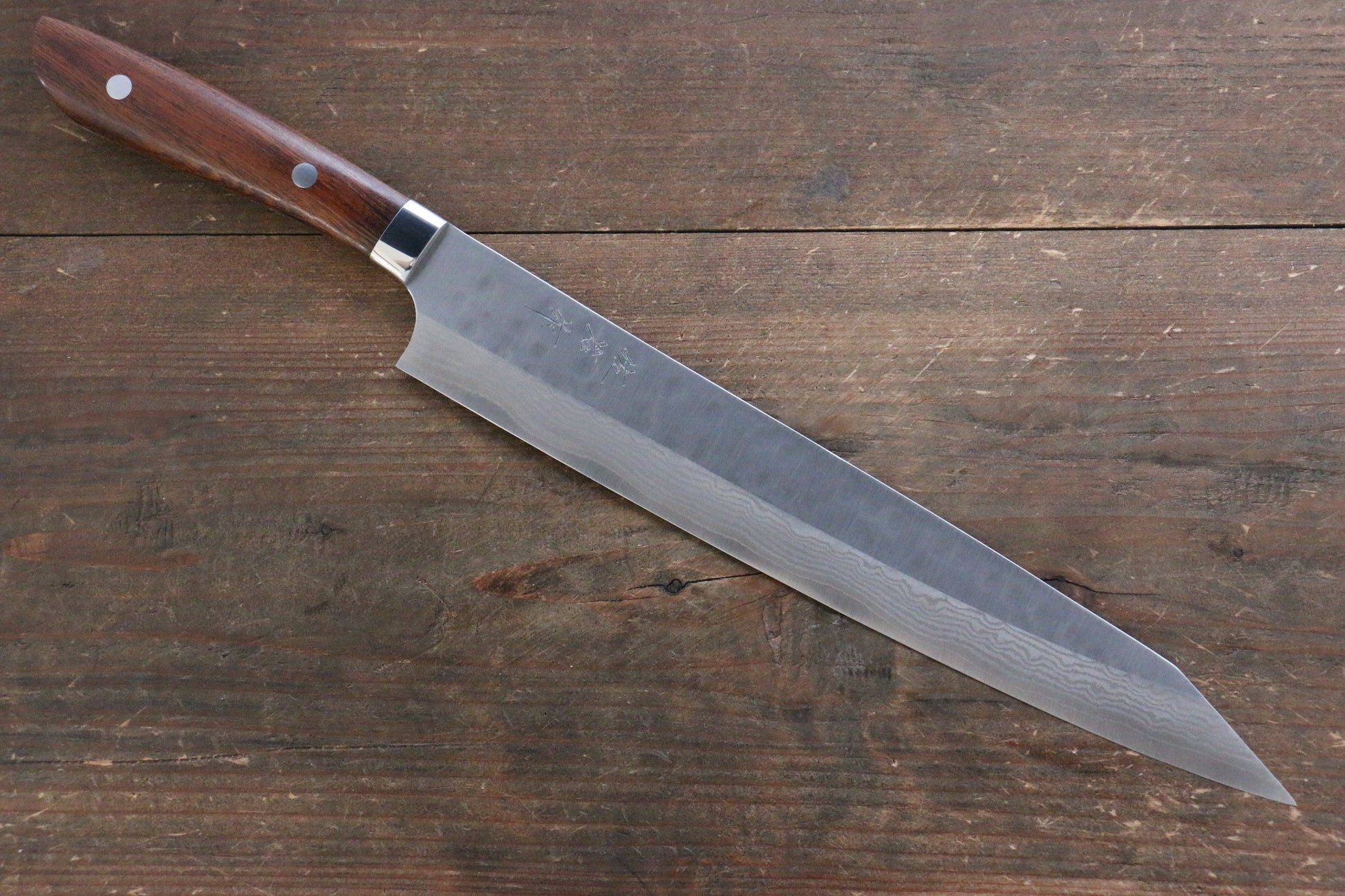 Takeshi Saji SRS13 Hammered(Maru) Kiritsuke Sujihiki  Japanese Knife 270mm with Ironwood Handle - Japanny - Best Japanese Knife