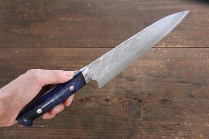 Takeshi Saji SRS13 Hammered Migaki Finished Gyuto Japanese Knife 210mm with Blue Marble Handle - Japanny - Best Japanese Knife