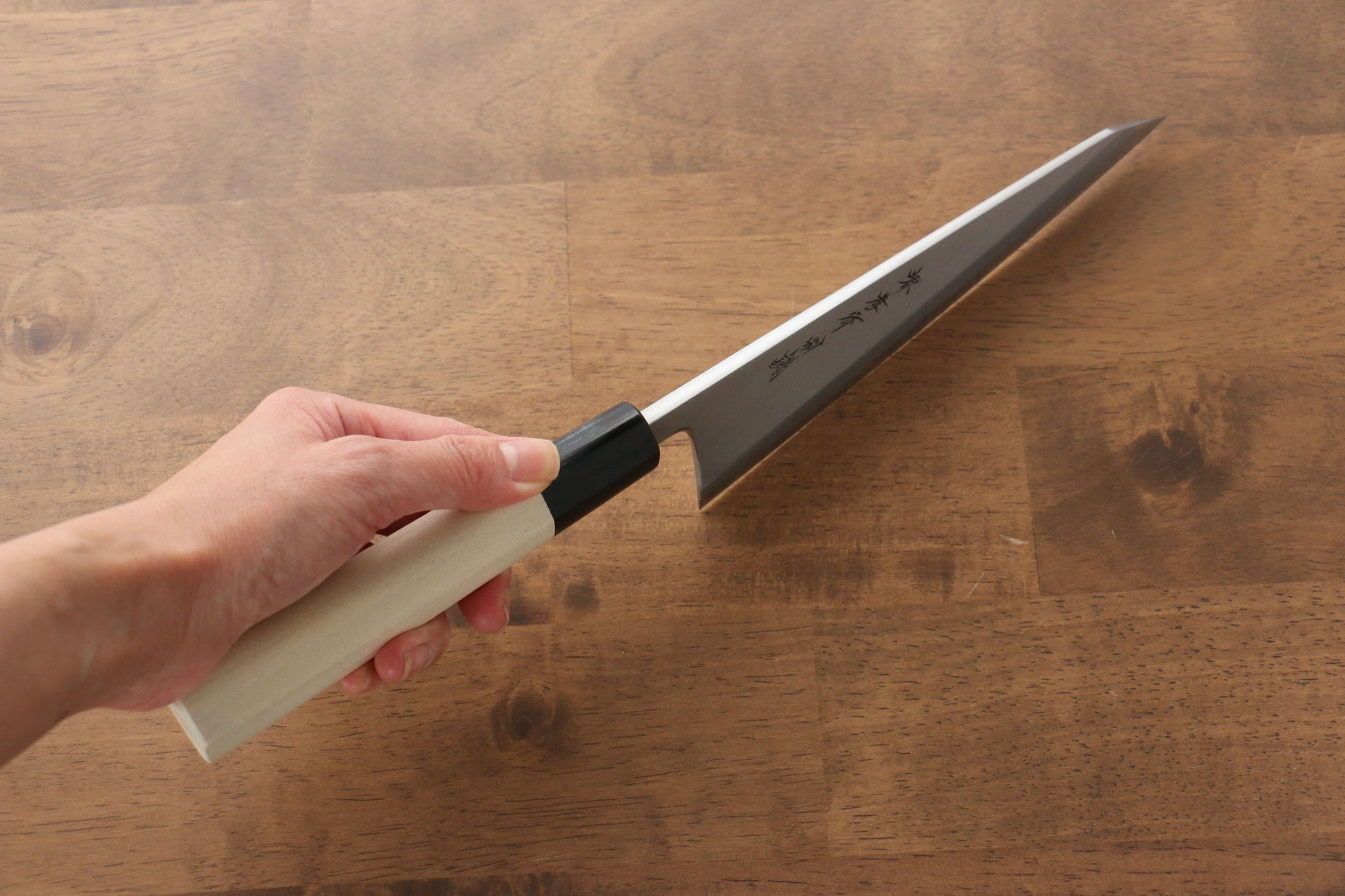 Sakai Takayuki Tokujyo White Steel No.2 Honesuki Boning Japanese Knife 180mm Magnolia Handle - Japanny - Best Japanese Knife