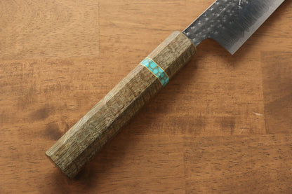 Yu Kurosaki Senko R2/SG2 Hammered Sujihiki Japanese Knife 270mm Maple(With turquoise ring Green) Handle - Japanny - Best Japanese Knife