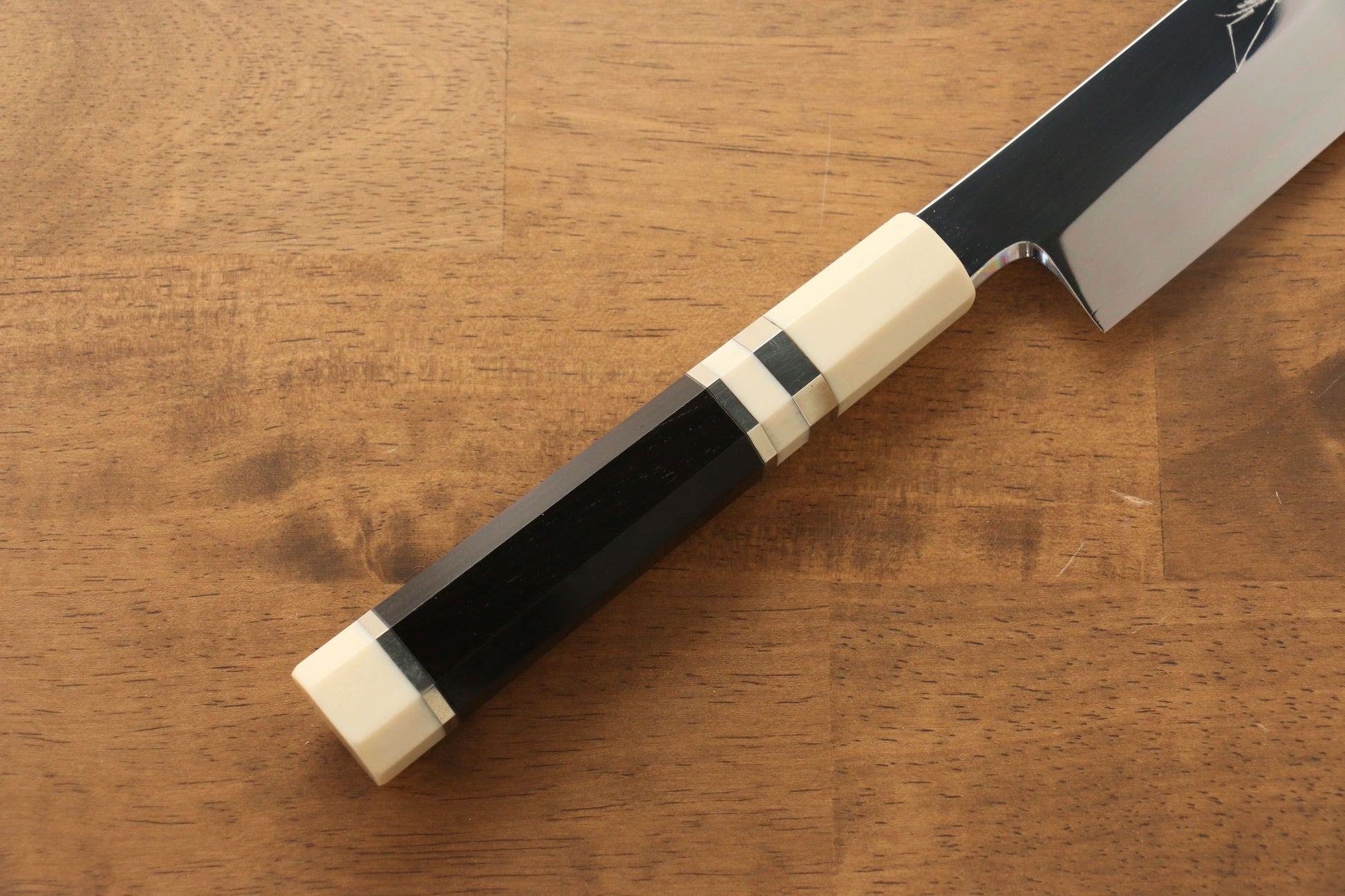 Jikko Silver Steel No.3 Sakimaru Yanagiba Japanese Knife 300mm Ebony with Ring Handle - Japanny - Best Japanese Knife