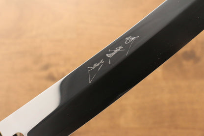 Jikko Silver Steel No.3 Sakimaru Yanagiba Japanese Knife 330mm Ebony with Ring Handle - Japanny - Best Japanese Knife