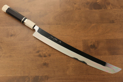 Jikko Silver Steel No.3 Sakimaru Yanagiba Japanese Knife 360mm Ebony with Ring Handle - Japanny - Best Japanese Knife