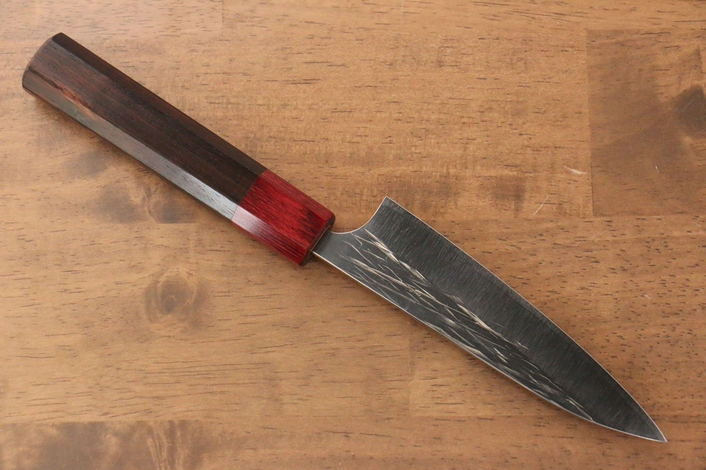 Yu Kurosaki Juhyo R2/SG2 Hammered Petty-Utility Japanese Knife 120mm Shitan (ferrule: Red Pakka wood) Handle - Japanny - Best Japanese Knife