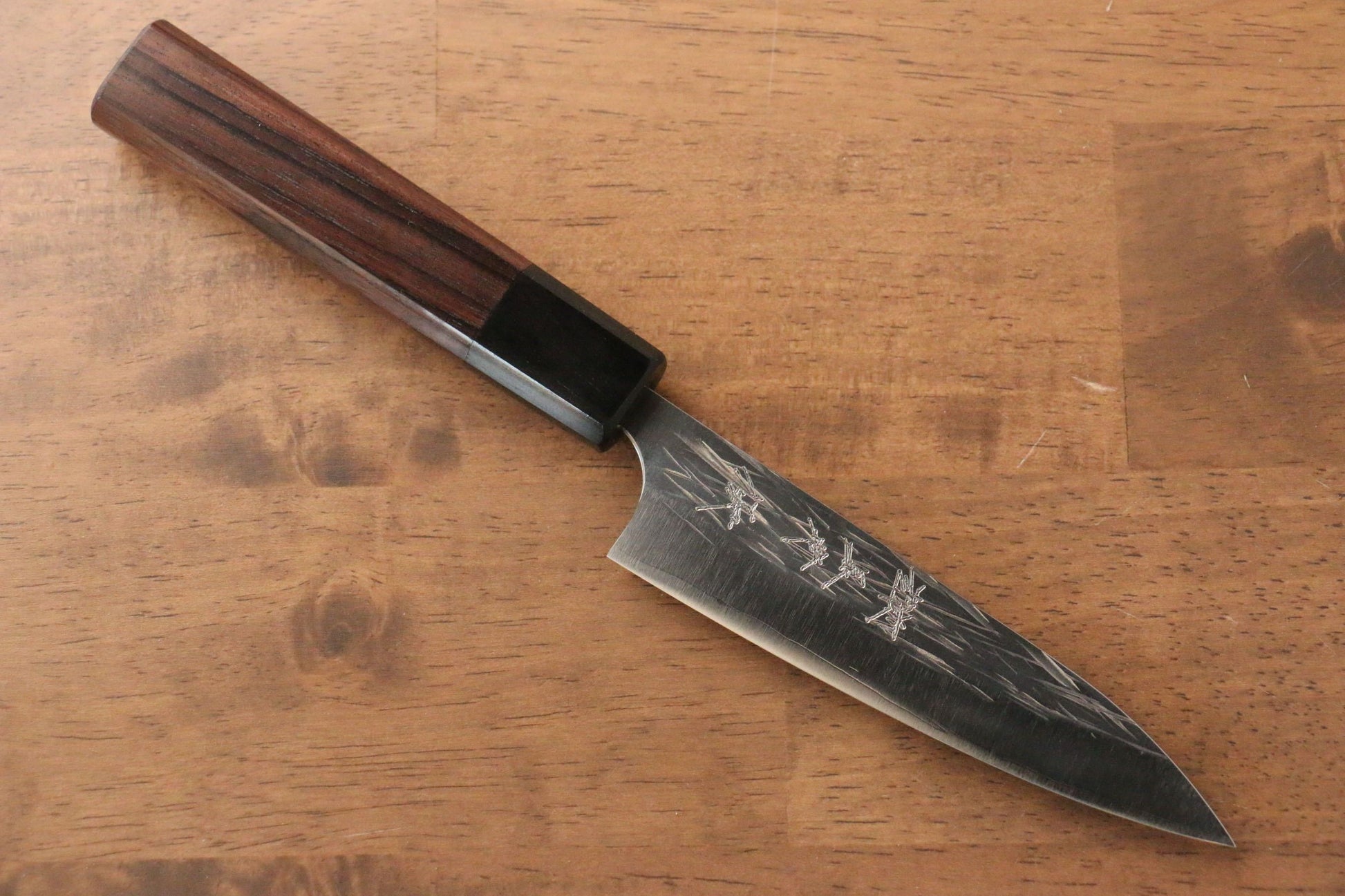 Yu Kurosaki Juhyo R2/SG2 Hammered Petty-Utility Japanese Knife 120mm Shitan Handle - Japanny - Best Japanese Knife