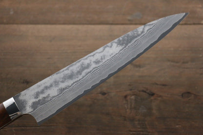 Takeshi Saji VG10 Black Damascus Gyuto Japanese Chef Knife 210mm with Iron Wood Handle - Japanny - Best Japanese Knife