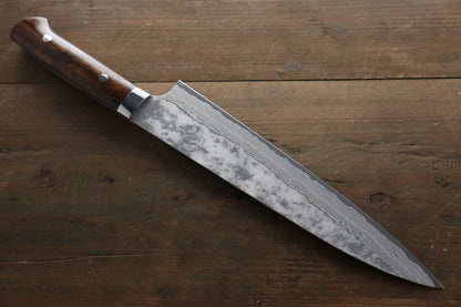 Takeshi Saji VG10 Black Damascus Gyuto Japanese Chef Knife 240mm with Iron Wood handle - Japanny - Best Japanese Knife