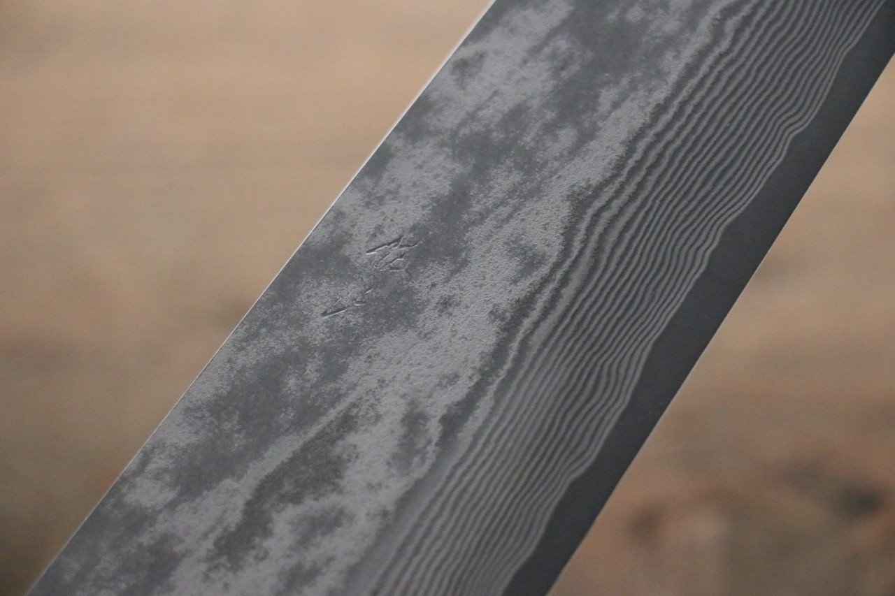 Takeshi Saji VG10 Black Damascus Gyuto Japanese Chef Knife 240mm with Iron Wood handle - Japanny - Best Japanese Knife