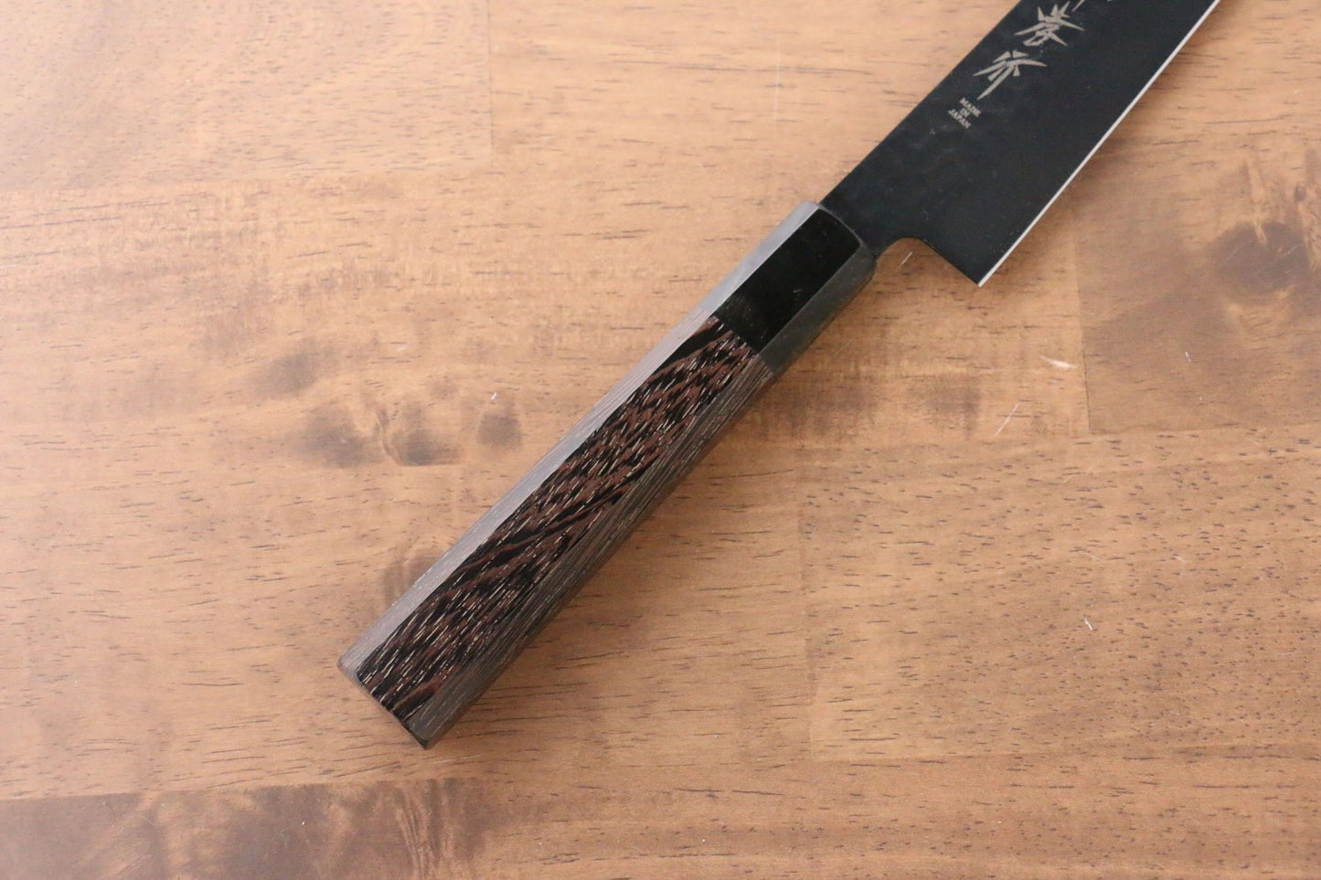 Sakai Takayuki Kurokage VG10 Hammered Teflon Coating Sujihiki Japanese Knife 240mm Wenge Handle - Japanny - Best Japanese Knife