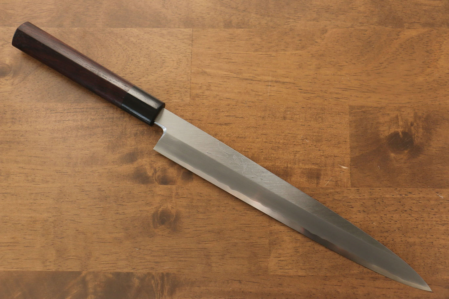 Jikko Silver Steel No.3 Yanagiba Japanese Knife 240mm Shitan Handle - Japanny - Best Japanese Knife