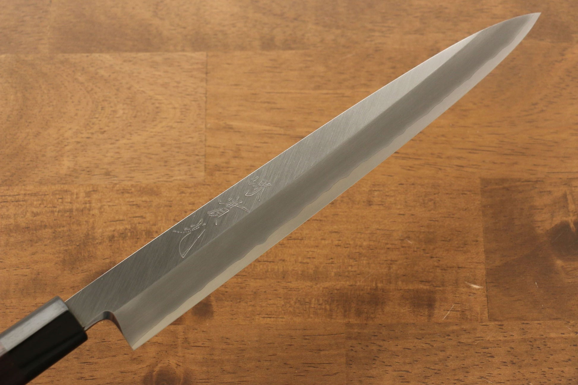 Jikko Silver Steel No.3 Yanagiba Japanese Knife 240mm Shitan Handle - Japanny - Best Japanese Knife