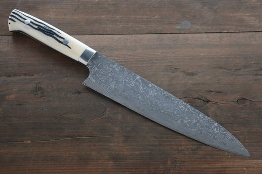 Saji R2/SG2 Black Damascus Gyuto Japanese Chef Knife 210mm with Bone handle - Japanny - Best Japanese Knife