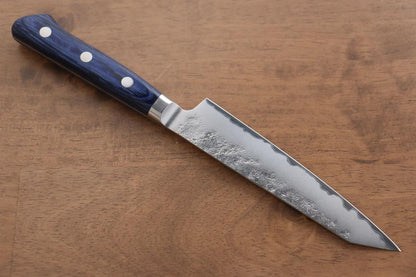Mehrzweck-Küchenmesserset Santoku 195 mm (Kiritsuke) und kleines Petty-Messer 150 mm, Marke Seisuke, blauer Stahl Nr. 2, traditionelle japanische Technologie Nashiji