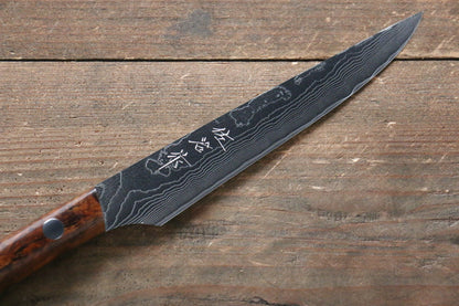 Takeshi Saji VG10 Diamond Finish Steak Japanese Knife 125mm with Ironwood Handle - Japanny - Best Japanese Knife