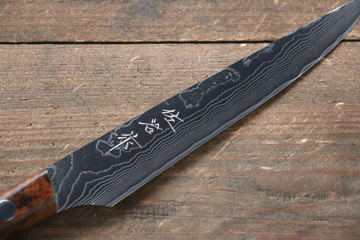 Takeshi Saji VG10 Diamond Finish Steak Japanese Knife 125mm with Ironwood Handle - Japanny - Best Japanese Knife