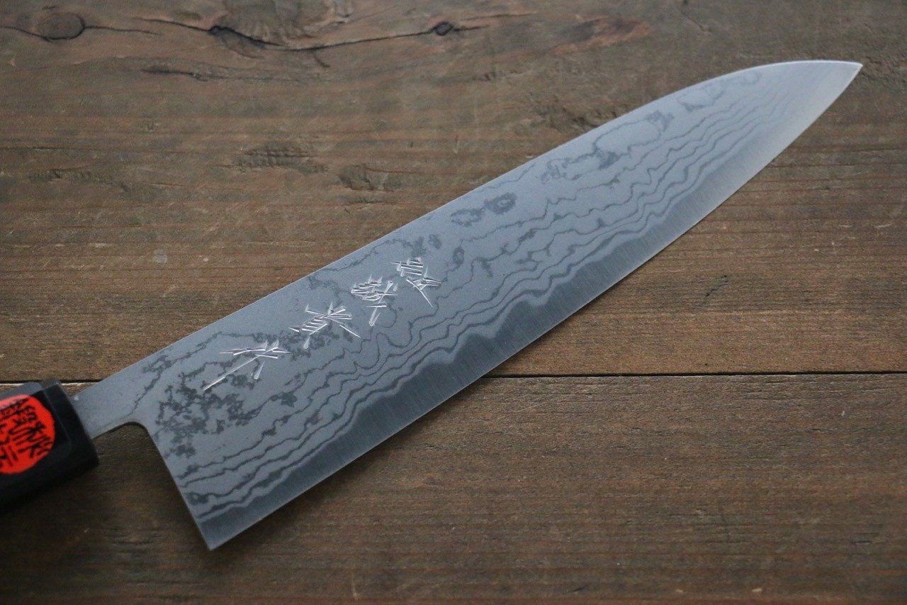 Shigeki Tanaka Blue Steel No.2  17 Layer Damascus Gyuto Japanese Chef Knife 210mm with Walnut Handle - Japanny - Best Japanese Knife