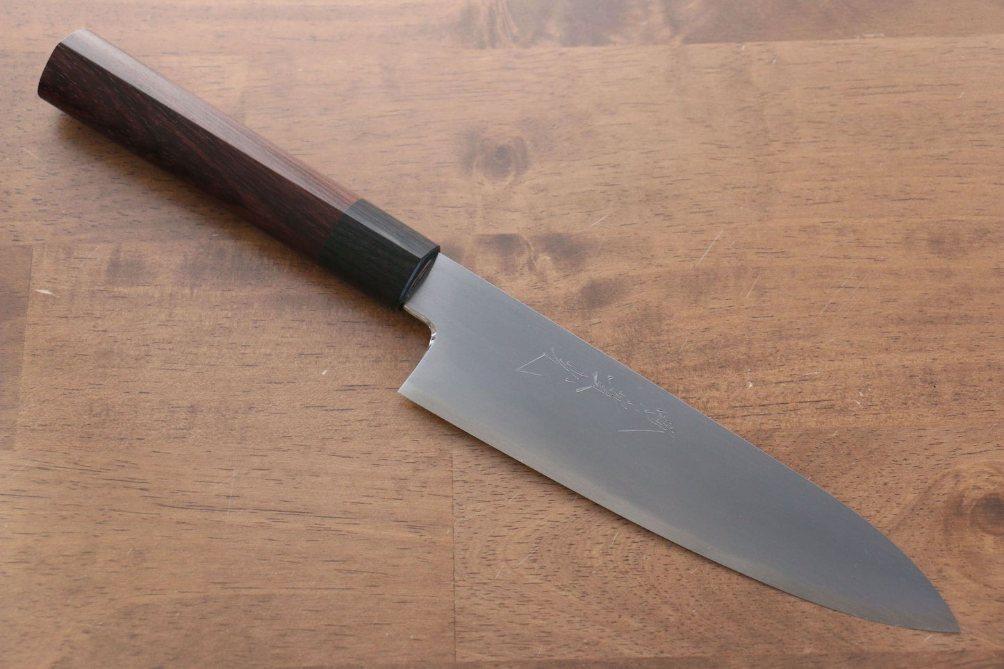 Thương hiệu Jikko Thép trắng No.2 Dao đa năng Gyuto dao Nhật 180mm gỗ Đàn HươngChuôi dao