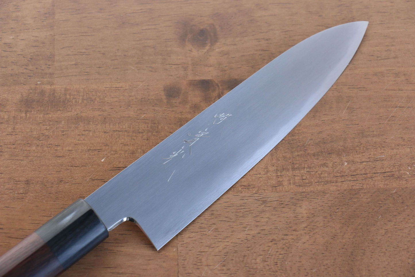 Jikko-Marke Nr. 2 Gyuto-Mehrzweckmesser aus weißem Stahl, japanisches Messer, 180 mm Sandelholz-Messergriff 