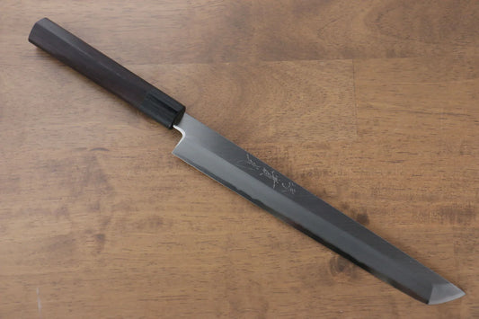 Thương hiệu Jikko Thép Bạc No.3 Dao thái cá, shashimi chuyên dụng Yanagiba (cán tròn) dao Nhật 240mm chuôi dao gỗ Đàn Hương