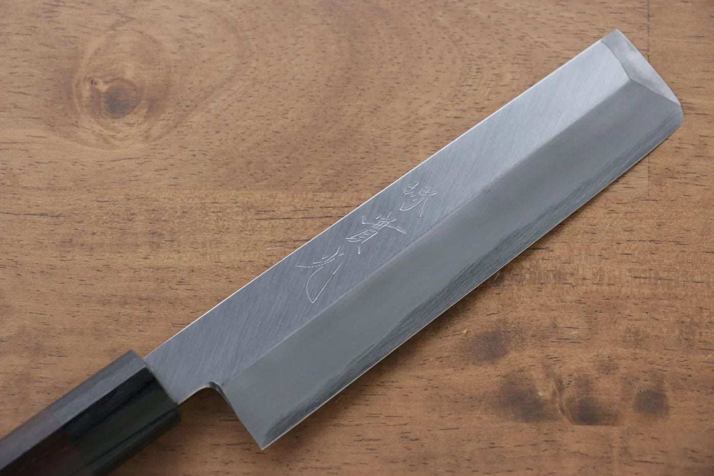 Thương hiệu Jikko Thép trắng No.2 Dao chuyên dụng rau củ quả Usuba dao Nhật 165mm chuôi dao gỗ Đàn Hương