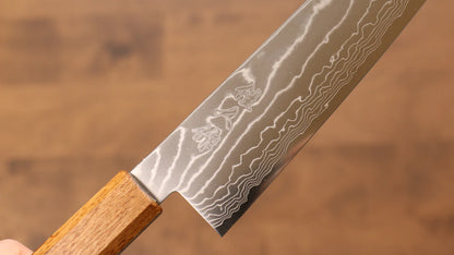 Thương hiệu Kajin Thép Cobalt đặc biệt Thép Damascus Dao đa năng Gyuto dao Nhật 210mm chuôi dao gỗ Sồi cháy
