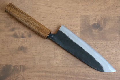 Thương hiệu Kyohei  Shindo Thép xanh  Đen Dao đa năng Santoku dao Nhật 170mm gỗ Sồi sơn màiChuôi dao