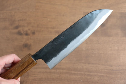 Thương hiệu Kyohei  Shindo Thép xanh  Đen Dao đa năng Santoku dao Nhật 170mm gỗ Sồi sơn màiChuôi dao