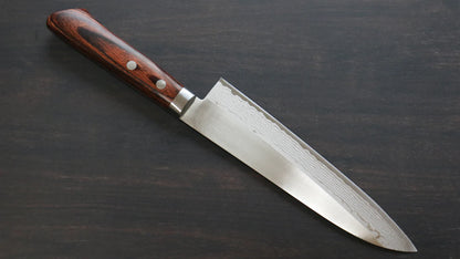 Thương hiệu Kunihira Thái Lưu Sairyu VG10 Đánh bóng Thép Damascus Dao đa năng Gyuto dao Nhật 180mm chuôi dao gỗ cây Gụ