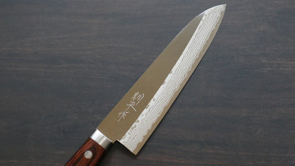 Thương hiệu Kunihira Thái Lưu Sairyu VG10 Đánh bóng Thép Damascus Dao đa năng Gyuto dao Nhật 180mm gỗ cây GụChuôi dao