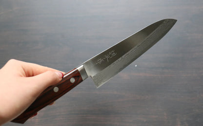 Thương hiệu Kunihira Thái Lưu Sairyu VG10 Đánh bóng Thép Damascus Dao đa năng Gyuto dao Nhật 180mm gỗ cây GụChuôi dao