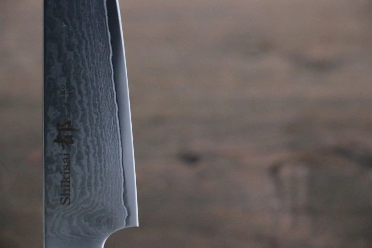 Hochwertiges japanisches Messer – Miyako Petty Mehrzweckmesser AUS8 33-lagiger Damaststahl, 110 mm Sperrholzgriff